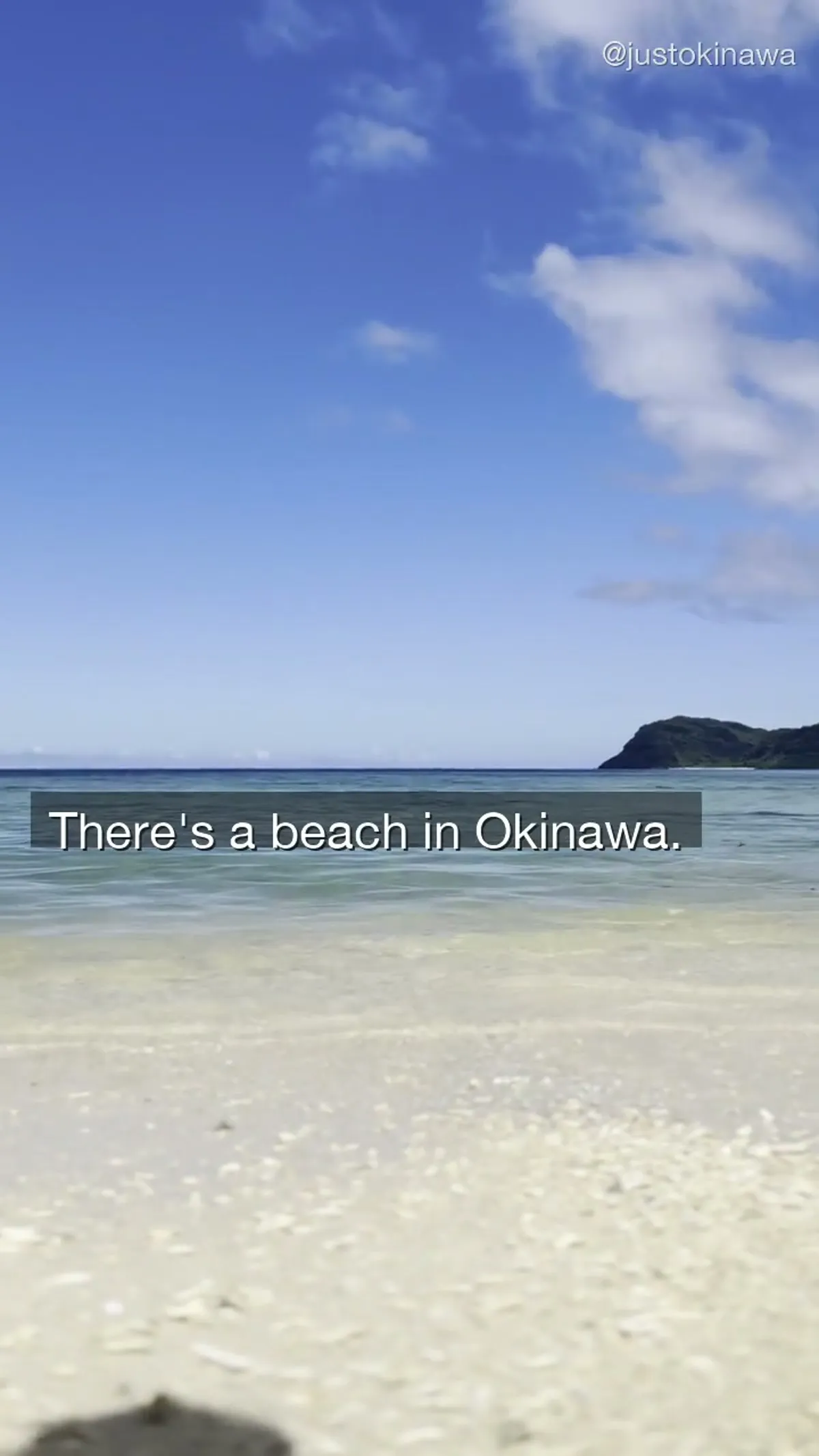 The beach in Okinawa with no one on it