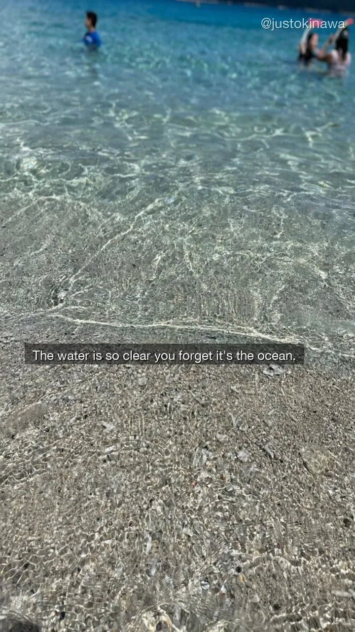 Crystal clear shallow water on Zamami Island — sunlight rippling on the sandy bottom, Okinawa Kerama Islands